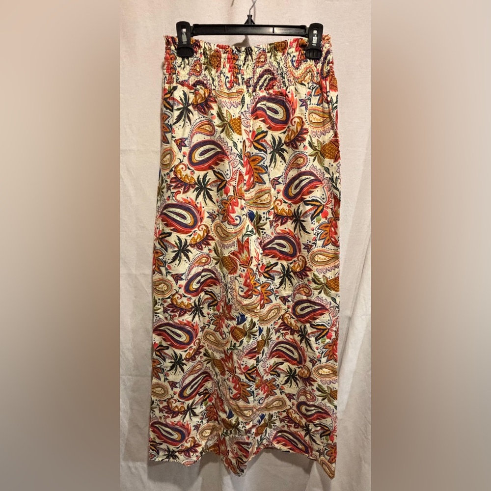 Boden Colorful Paisley Wide Leg Pants
